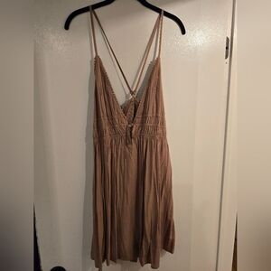 Wild Fable Backless Tan Dress